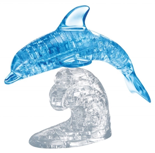 3D krystalový puzzle skákající delfín