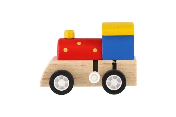 Mašinka na klíček dřevo 7cm asst 3 barvy