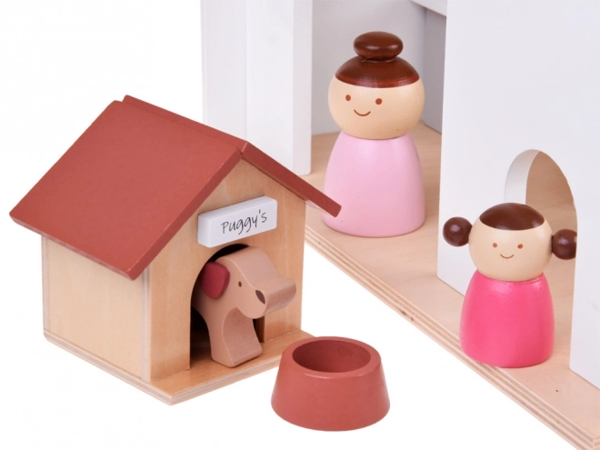 Moderní dřevěný domeček pro panenky ve stylu Loft