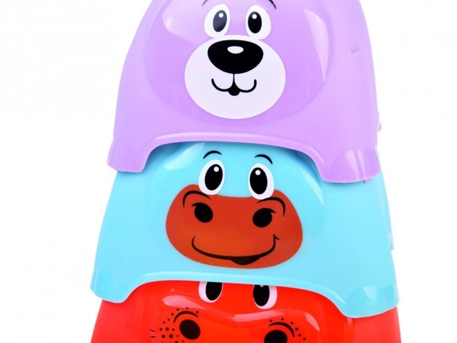 Barevná zoo pyramida ke hře