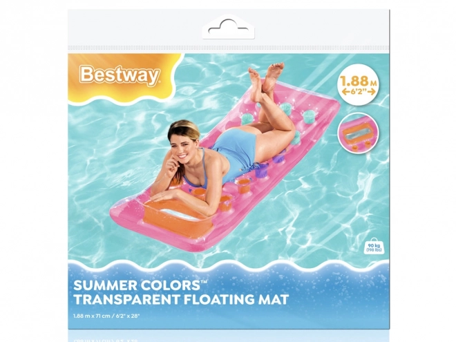 Duhací matrace s okénkem Bestway – Růžová