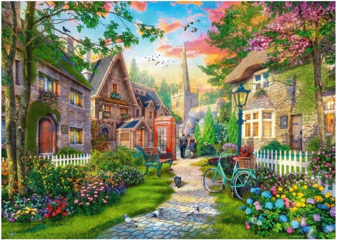 RAVENSBURGER Puzzle Procházka venkovskou uličkou 1000 dílků