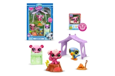 Sada 3 figurek Littlest Pet Shop Camping