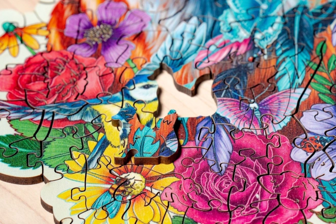 Dřevěné puzzle Barevná liška 150 dílků