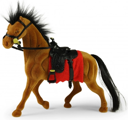 plyšový kůň s výstrojí 16 cm