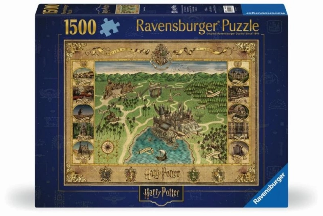 RAVENSBURGER Puzzle Mapa Bradavic 1500 dílků