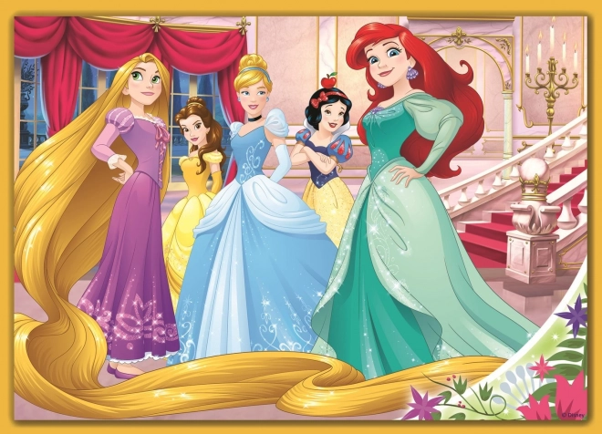 TREFL Puzzle Disney princezny: Šťastný den 4v1 (35,48,54,70 dílků)