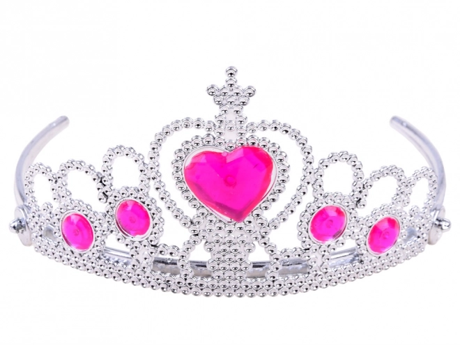 Kostýmový set Princezna s korunkou a copánky – Růžová