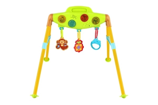 Hrazda pro děti plast s chrastítky na baterie se zvukem se světlem v krabici 49x28x9cm 6m+