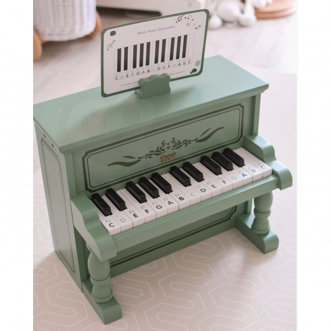 Dětské pianinko Classic World s učebnicí