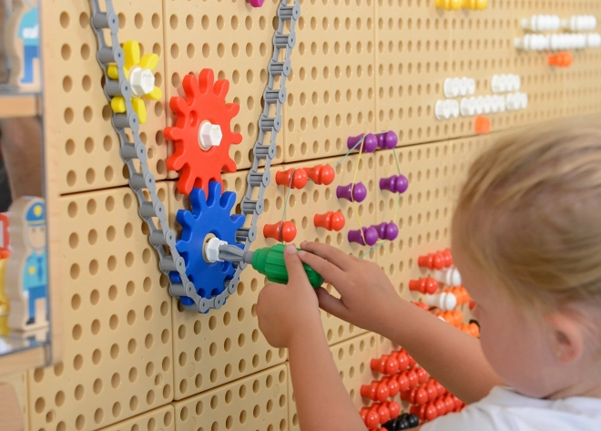 Masterkidz stavební sada příslušenství s kolíčky, šroubky a nástroji - 352 ks