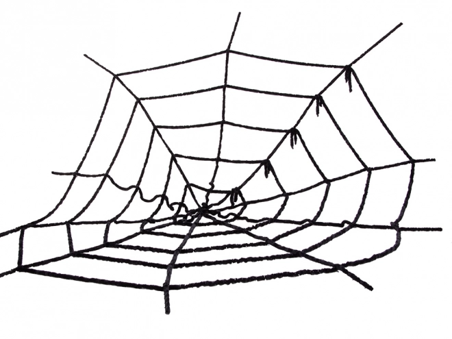 Umělá černá pavučina na Halloween