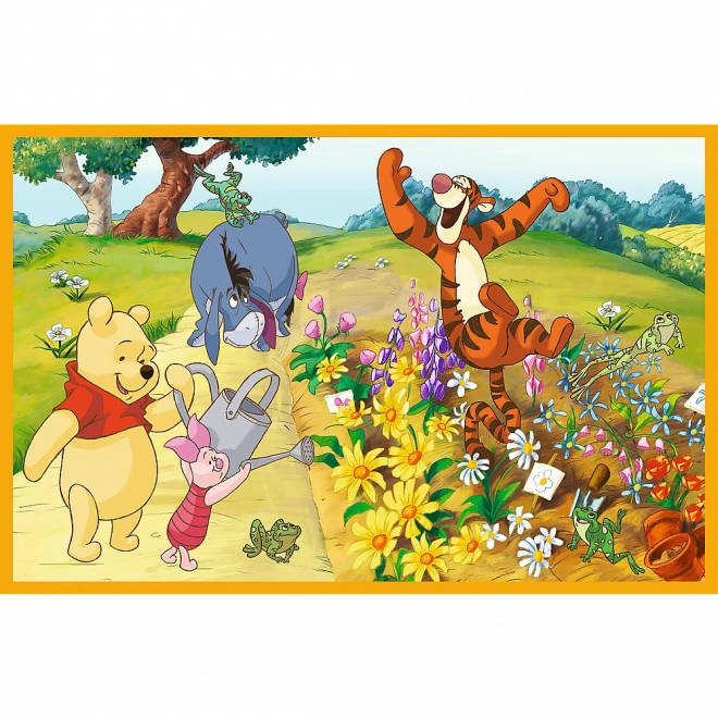Puzzle 2x24 Disney Medvídek Pú - Den na zahradě