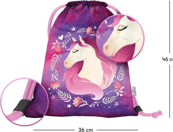 BAAGL školní set Zippy plus Kůň - aktovka, penál, sáček