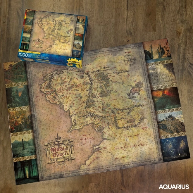 AQUARIUS Puzzle Pán Prstenů: Mapa Středozemě 1000 dílků