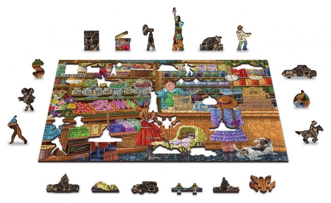 Dřevěné puzzle Sladké dobrodružství