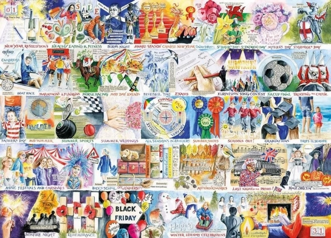 Puzzle Rok strávený ve Velké Británii 1000 dílků