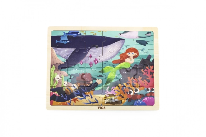 Viga dřevěné puzzle tajemství moře