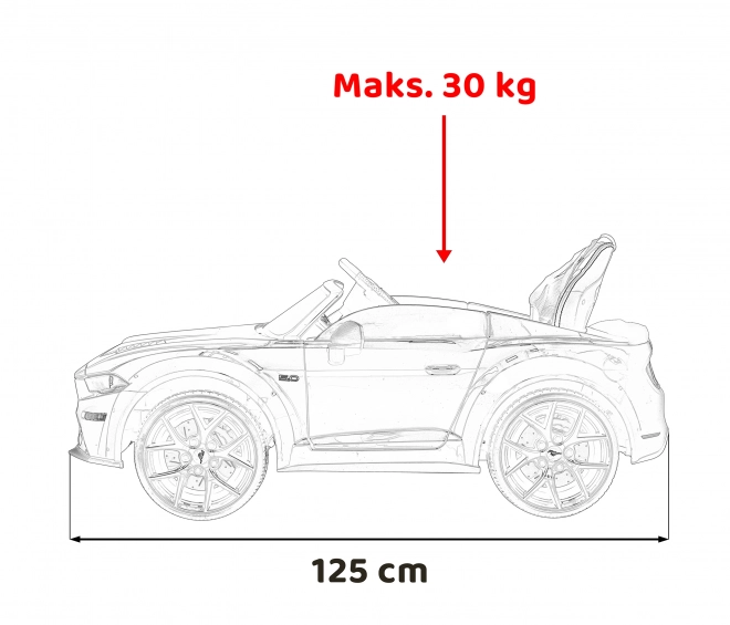 Elektrické dětské auto Ford Mustang GT bílé