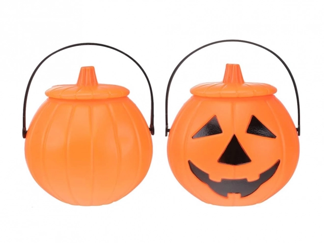 Halloweenský kbelík na cukroví v dýňovém designu
