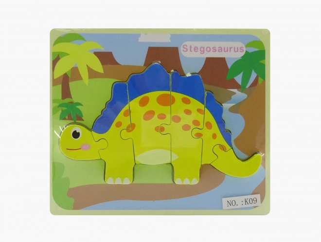Vkládačka dinosaurus dřevěná