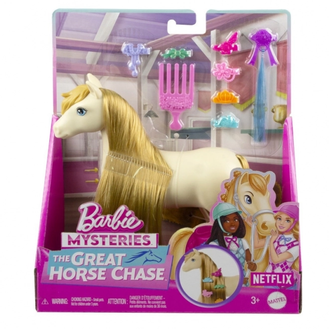 Barbie Tornádo kůň se světlými vlasy pro styling