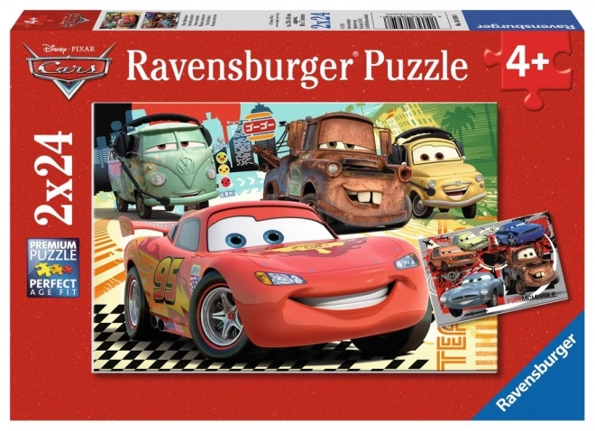 RAVENSBURGER Puzzle Auta 2: Výlet do Evropy 2x24 dílků