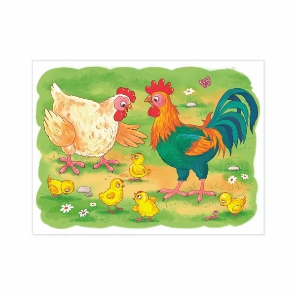 DINO Obrázkové kostky Na farmě, 12 kostek