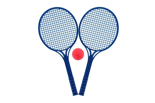 Soft tenis plast barevný+míček 53cm v síťce