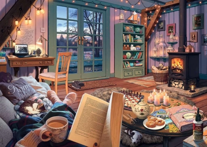 Puzzle Ravensburger Moje útočiště: Útulný pokoj 1000 dílků
