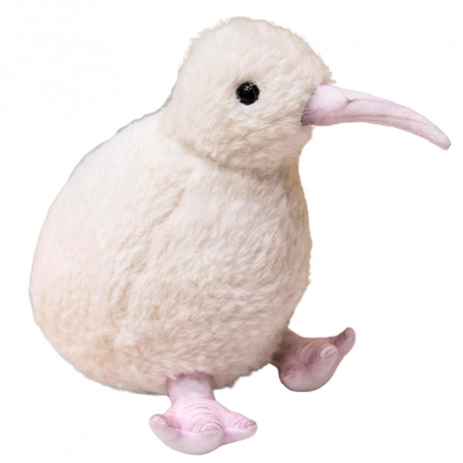Plyšový pták kiwi bílý 17 cm
