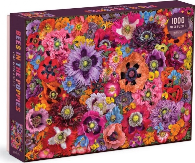 Galison Puzzle Včely mezi květy máku 1000 dílků