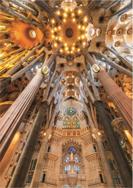 EDUCA Puzzle Sagrada Familia - interiér, Barcelona (Španělsko) 1000 dílků