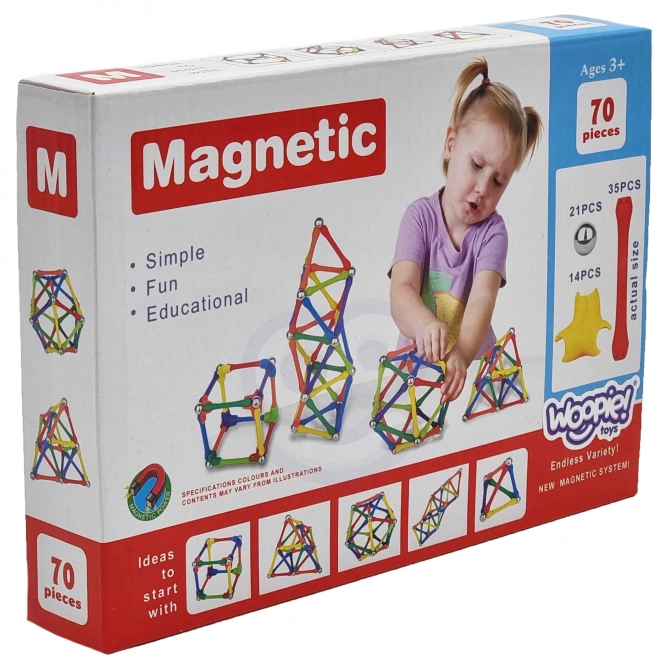 Magnetická stavebnice Woopie 70 dílků