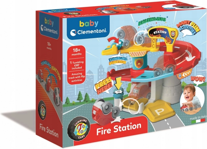 Clementoni Baby autogaráž Tumbling Cars – hasičská stanice