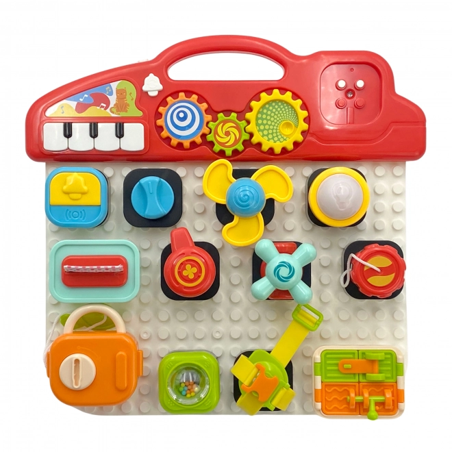 Woopie Montessori Dětský Manipulační Panel Barevný Aktivní Panel