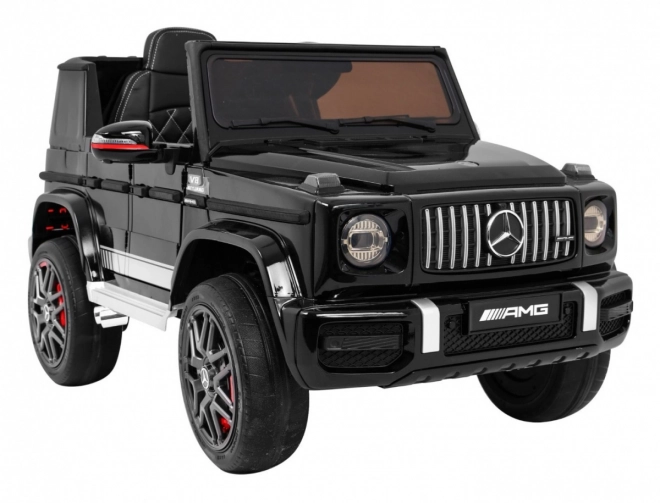 Mercedes AMG G63 pro děti Lak černá + dálkové ovládání + MP3 LED + pomalý start + EVA + pásy