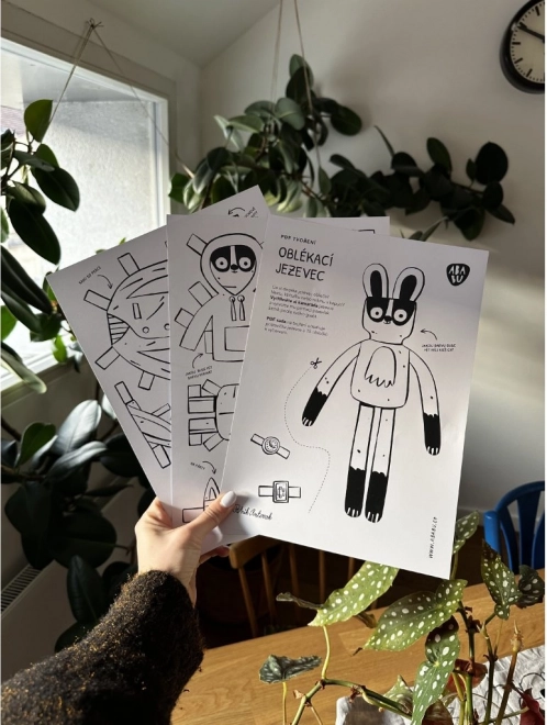 Ababu PDF tvoření – Oblékací jezevec s 15 oblečky