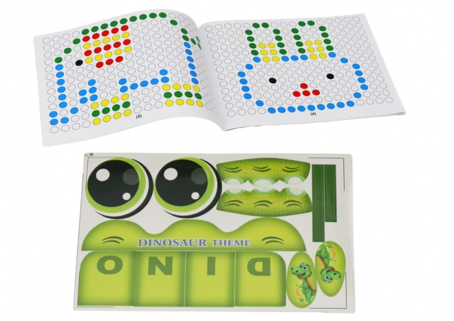 Vzdělávací magnetická tabulka Dinosaur Puzzle Pad Green