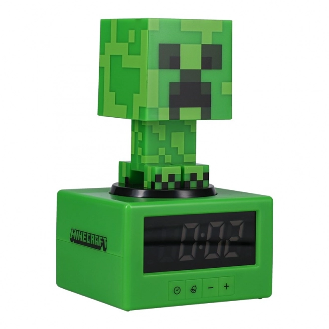 Budík s motivem Minecraft Creeper