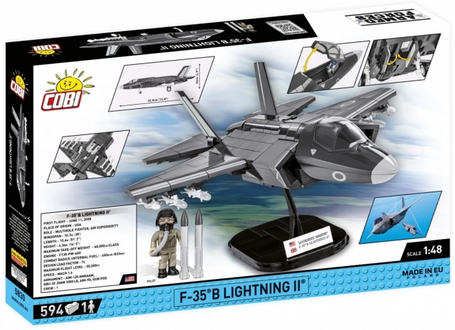 Model bojového letounu F-35B Lightning II z kostiček