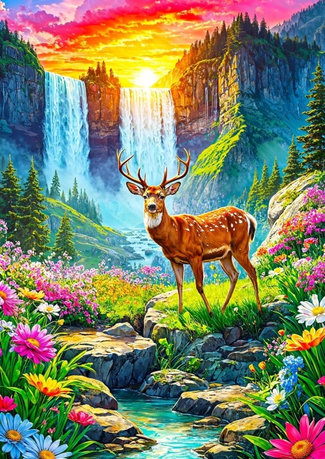 Užívejte si puzzle Ráj jelenů 1000 dílků