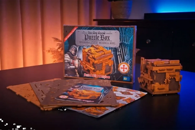Dřevěné puzzle box úniková hra 149 dílků