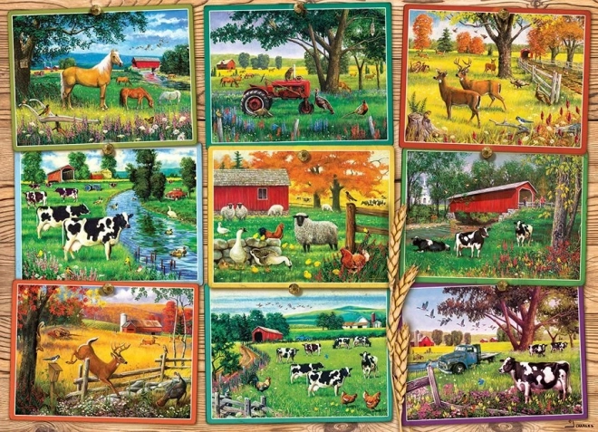 Puzzle COBBLE HILL pohledy z farmy – 1000 dílků