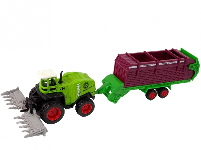 Sada zemědělských vozidel Traktor 12 ks kov