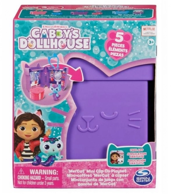 Gabi Minibox Kočičí domeček mořská panna Figurka fialová