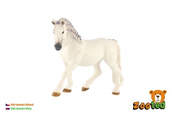 Kůň bělouš s fialovým hřebenem