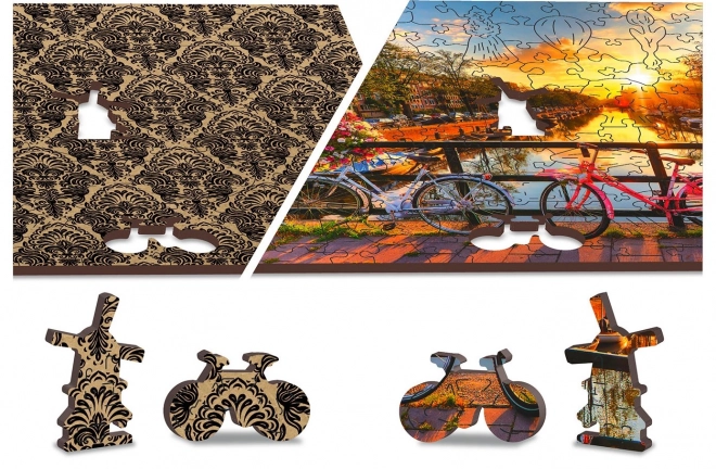 Dřevěné puzzle Kola v Amsterdamu