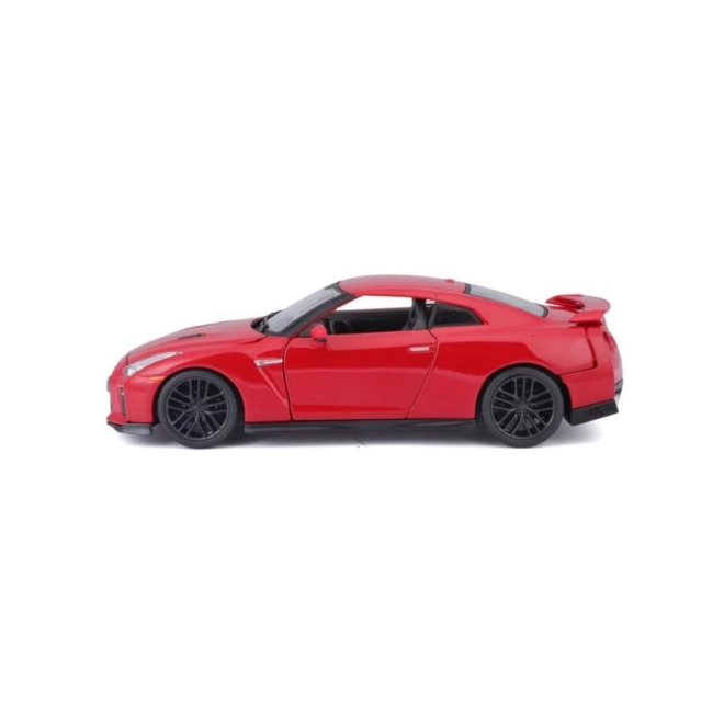 Nissan GT-R Bburago 1:24 metallic bílá – Červený