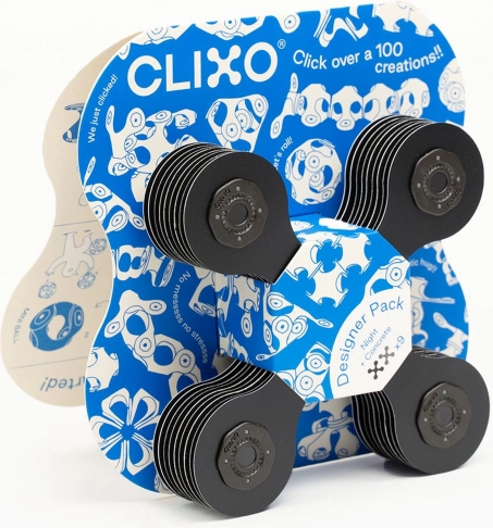 Designer Pack magnetické bloky Clixo, černé